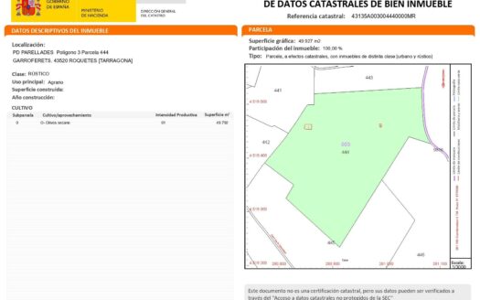 EXP08073, Finca  rustica en venta en la Caramella, Els Ports, Roquetes, TARRAGONA